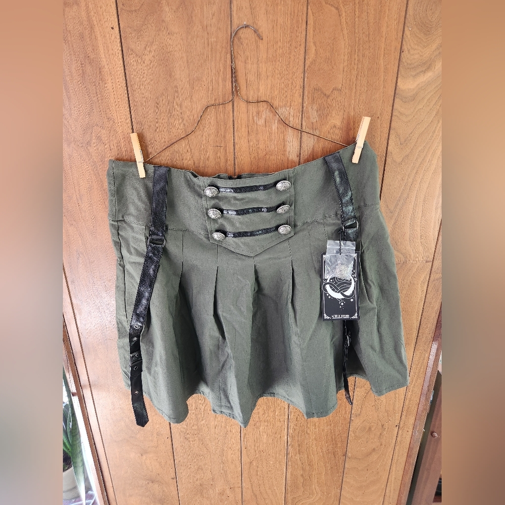 NWT, LTD Killstar Dark Academia Military Mini Skirt, 3XL